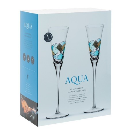 Two Cava Glasses Gaudi Aqua