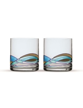 Deux verres à whisky Gaudí Aqua