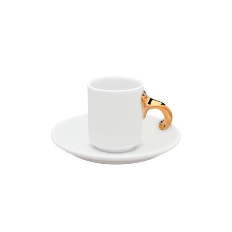 Taza espresso tirador dorado Gaudi Milá