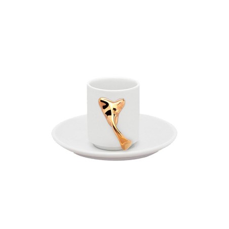 Taza espresso tirador dorado Gaudi Milá
