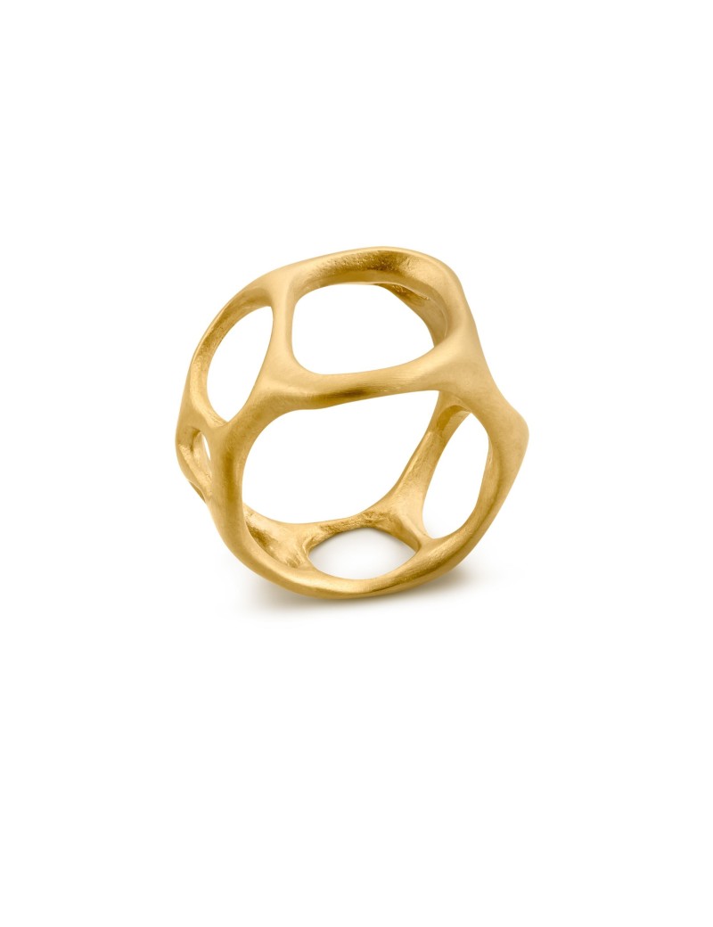Bague dorée Barcelona Gaudi  La Pedrera