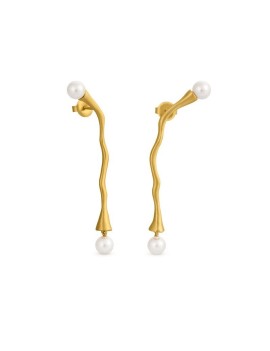 Pendientes dorados perla Barcelona