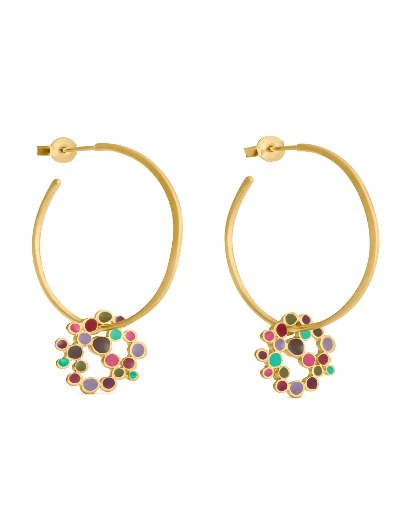 Barcelona Gaudi Colors Golden Earrings