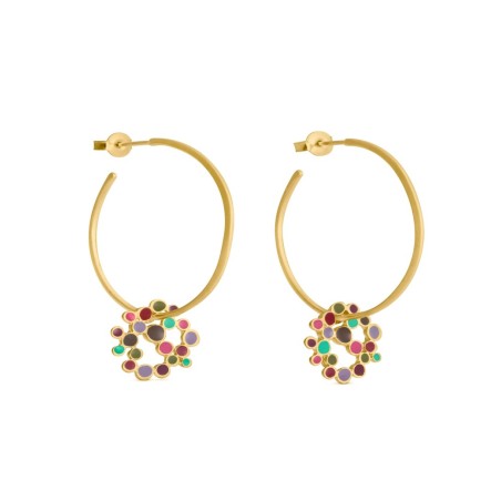 Barcelona Gaudi Colors Golden Earrings