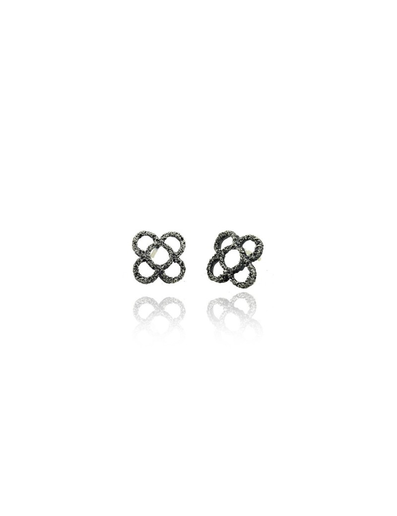 Earrings Barcelona Panot Flower Black