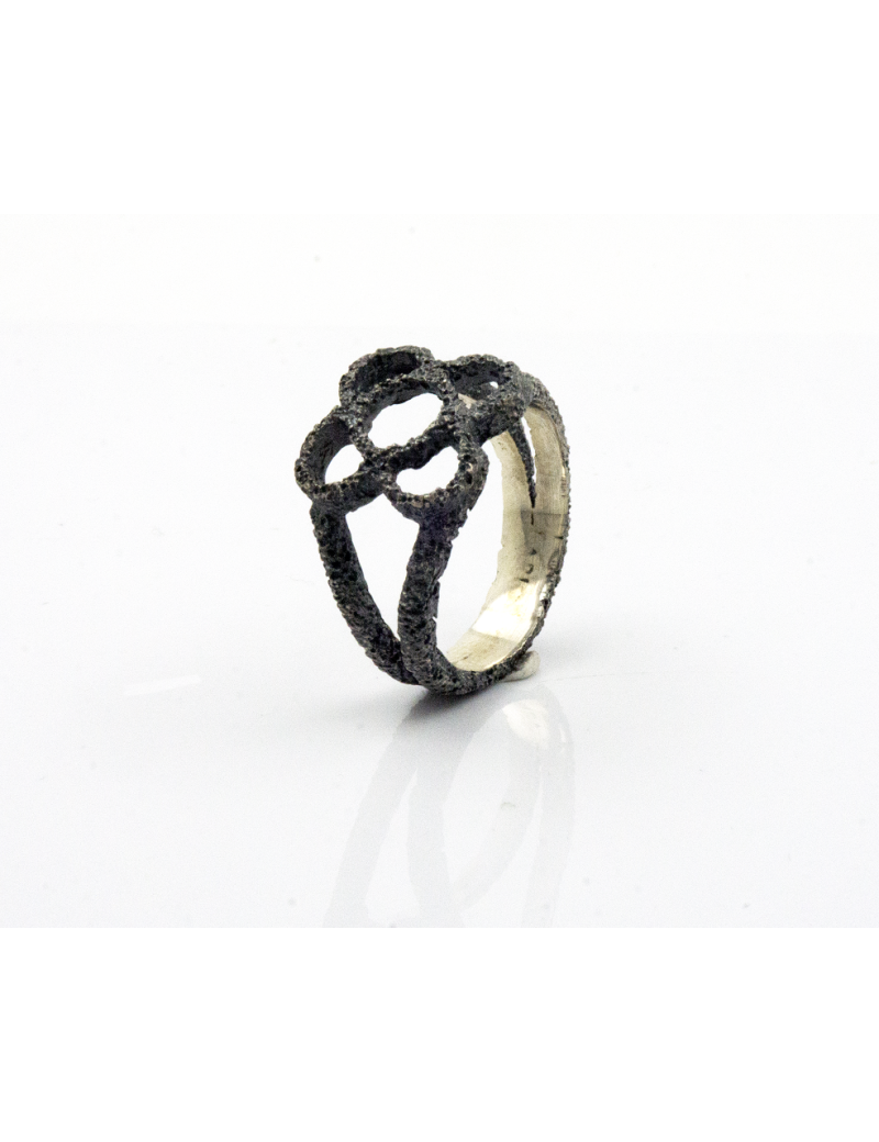 Anell Barcelona Panot Flor Negre