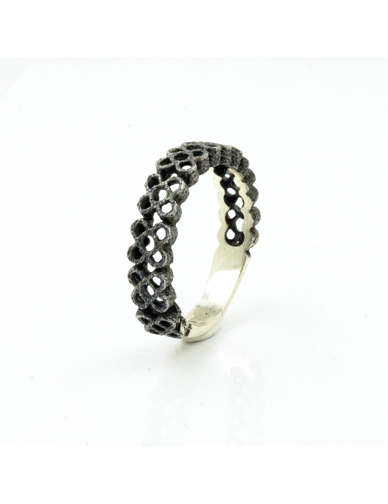 Ring Barcelona Multi Panot Flower Black