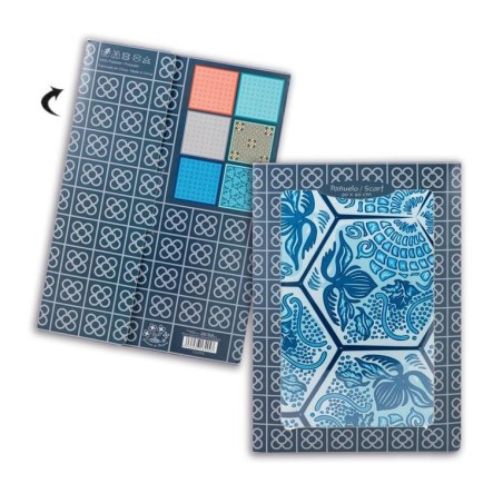 Foulard imprimé Tuile hexagonale Gaudí.