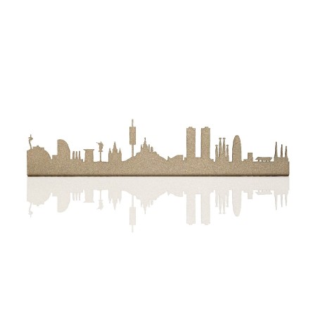 Golden Barcelona Skyline