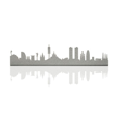 Silver Barcelona Skyline