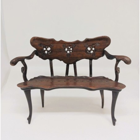 Calvet Bench Miniature in Wood
