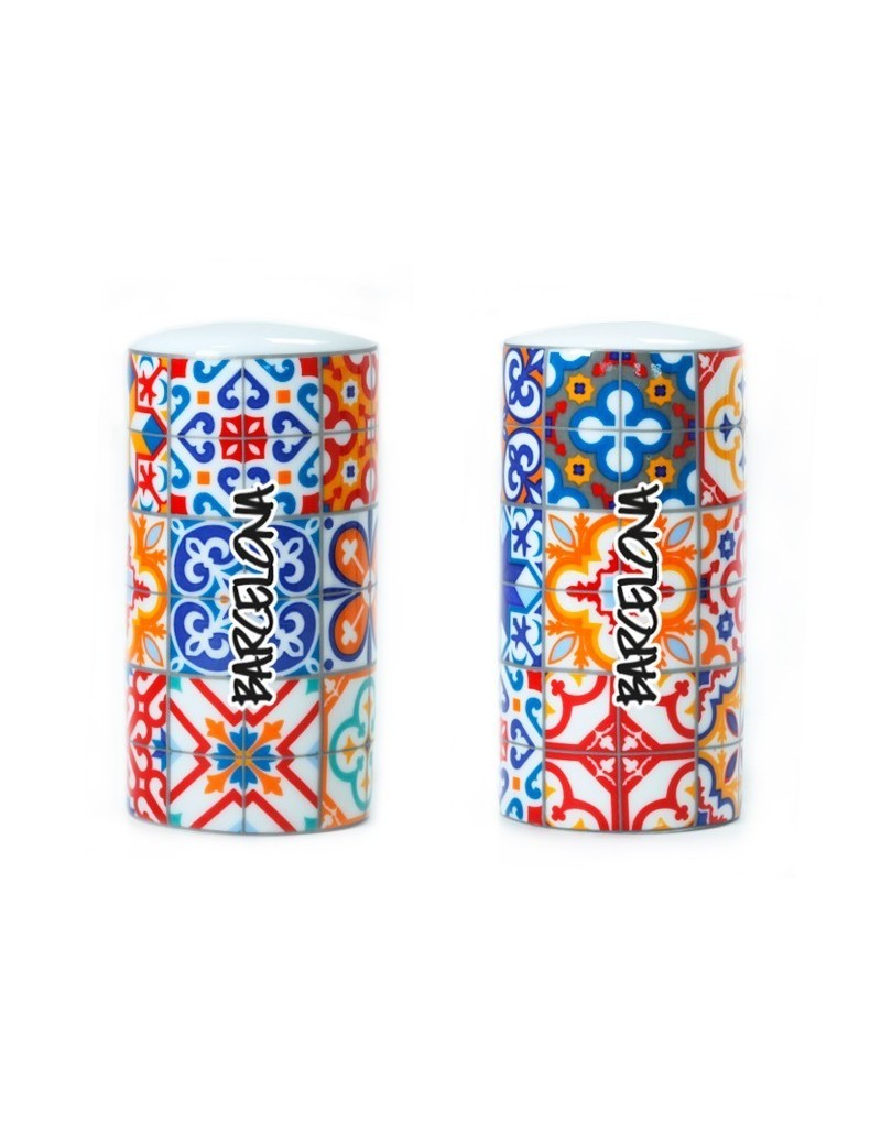 Salière et poivrière Mosaïques Modernistes Barcelone