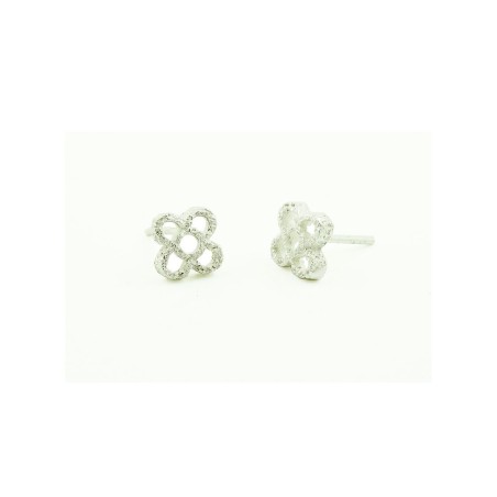 Pendientes Blancos Flor Panot Barcelona