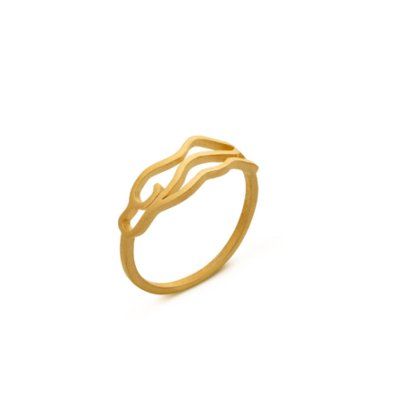 Bague plaquée or Gaudi Pedrera