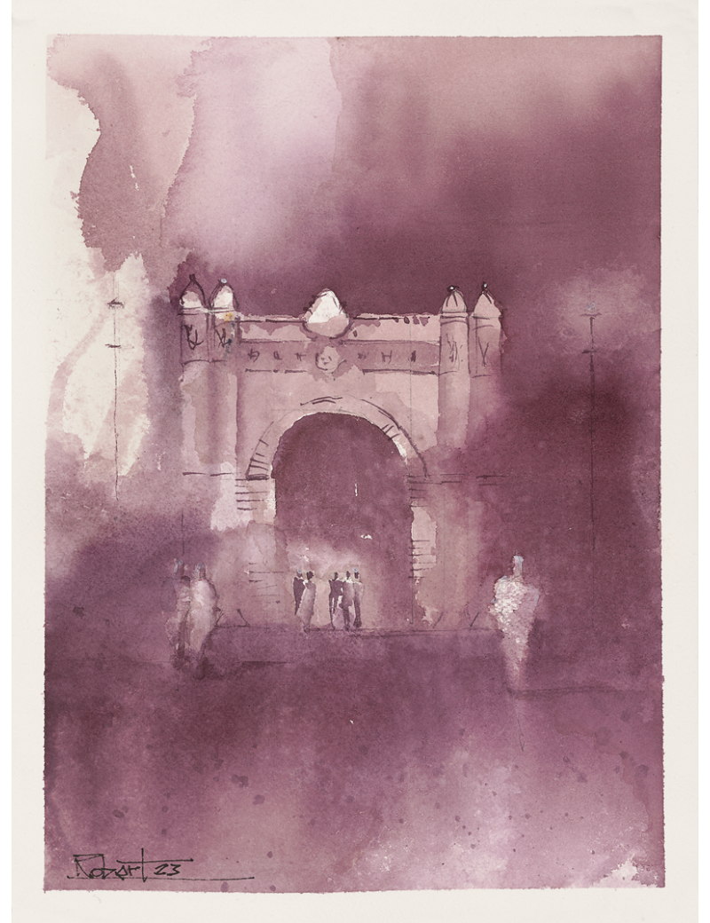 triumph-arch-watercolor-on-aluminum