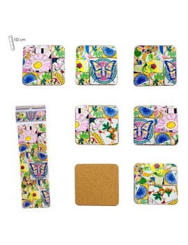 Set 6 Posavasos Cartón Mosaico