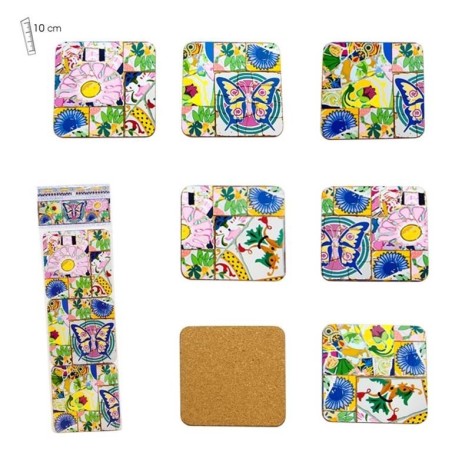 Set 6 Mosaique Cardboard Coasters