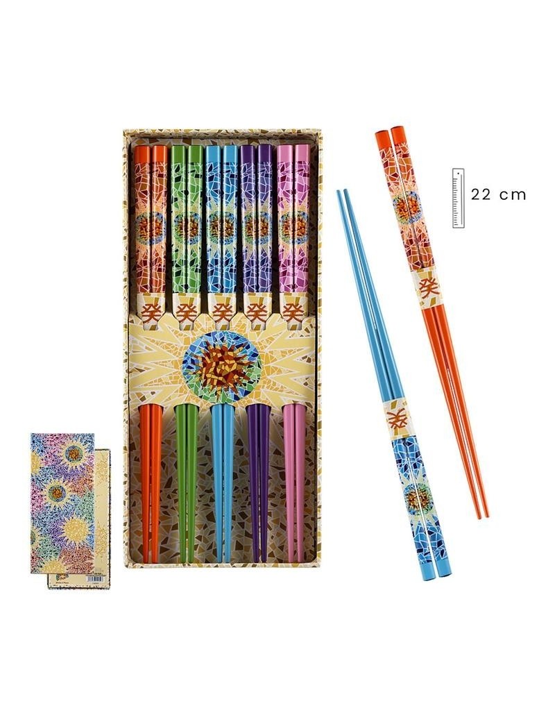 Set 5 bastonets xinesos Gaudí Multicolor