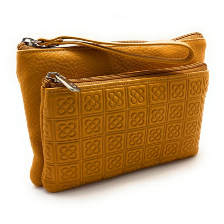 Cartera de mà de pell Barcelona Panot