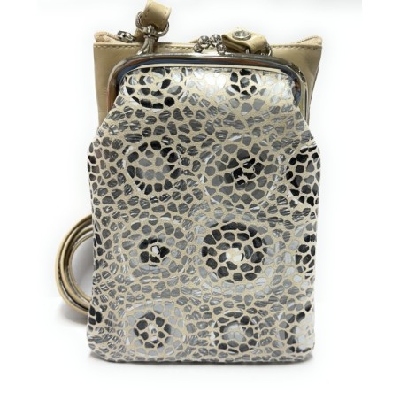 Leather Bag Gaudi Silver