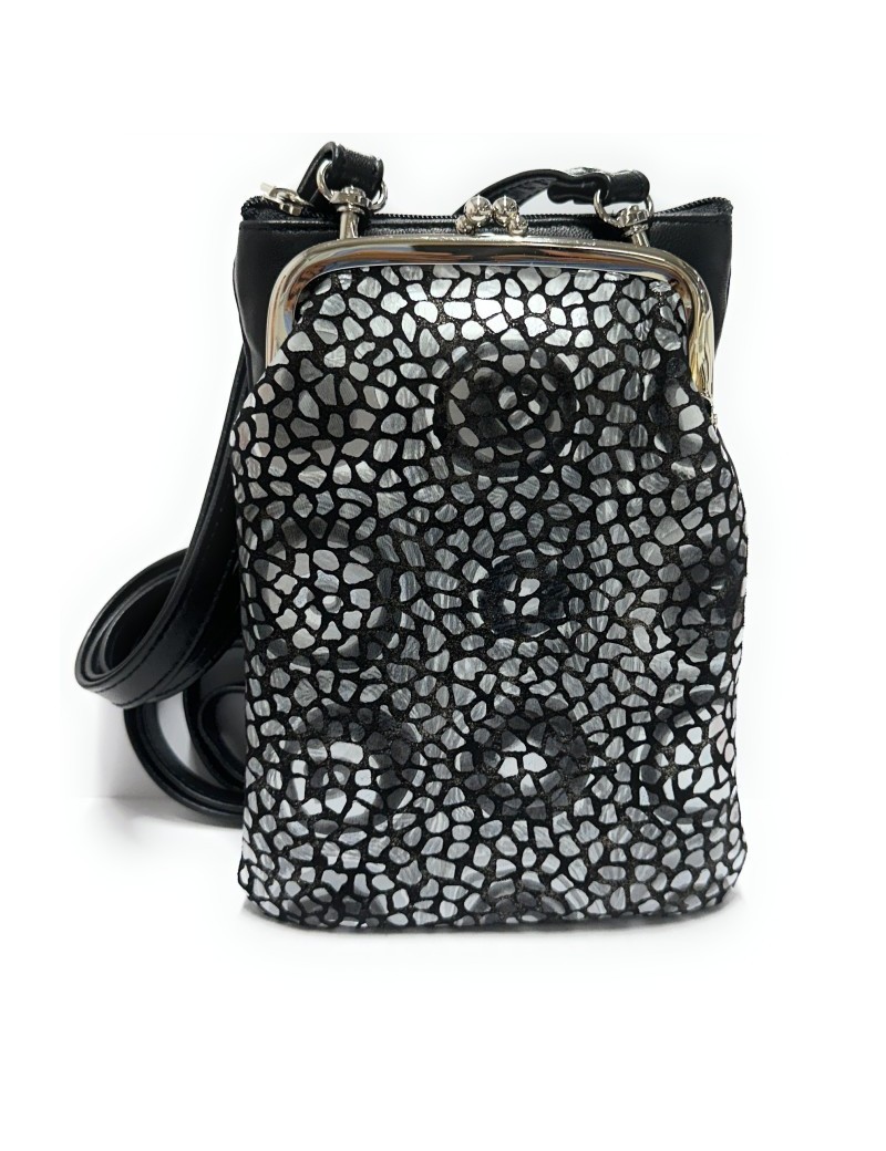 Leather Bag Gaudi Silver