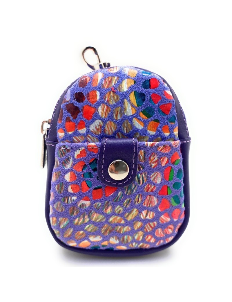 Monedero-llavero de piel Gaudí Barcelona Mini mochila