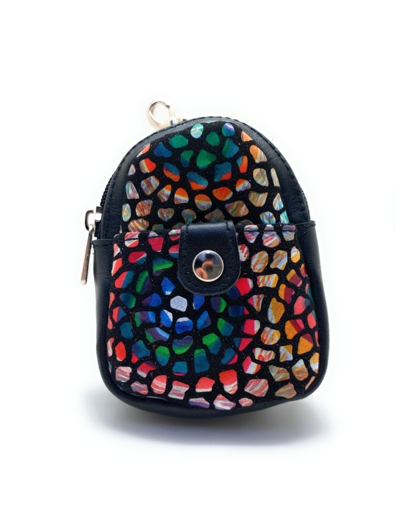 Monedero-llavero de piel Gaudí Barcelona Mini mochila