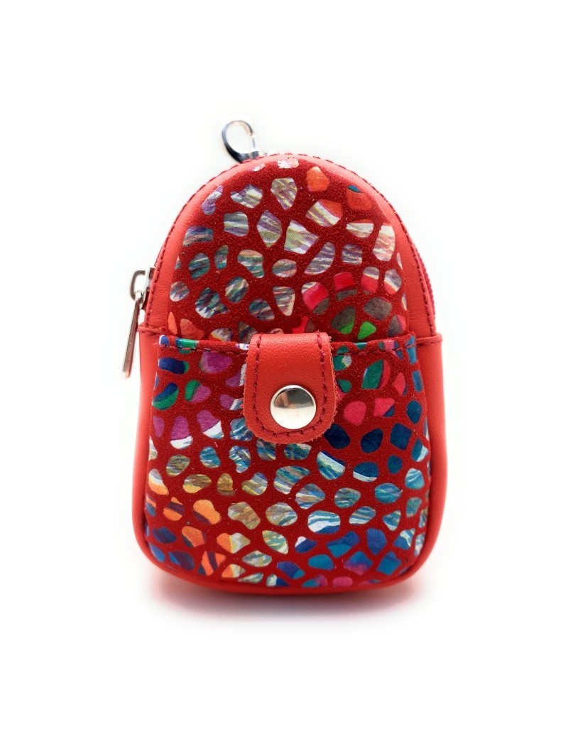 Porte-monnaie/porte-clés en cuir Gaudí Barcelona Mini Sac à dos