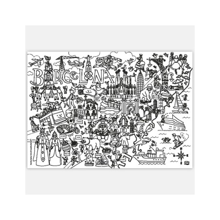 Mapa de Barcelona para colorear