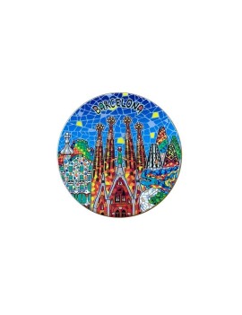 Posagots ceràmica Gaudí Barcelona blau