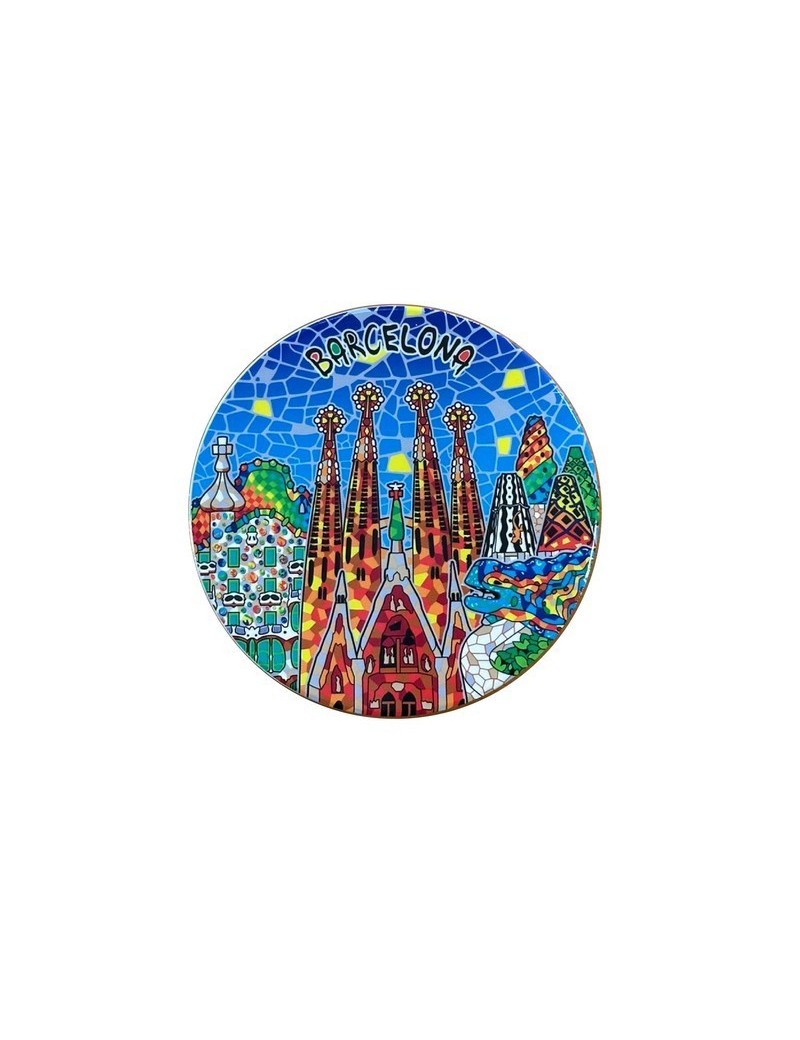 Ceramic Coaster Blue Gaudi Barcelona