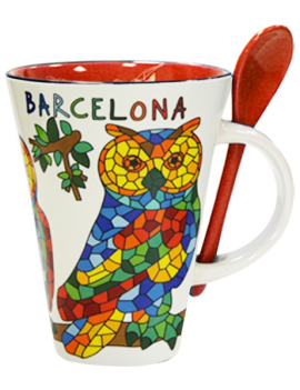Taza con cuchara Búho Barcelona