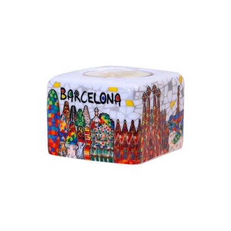 Portavelas cerámica Gaudí Barcelona