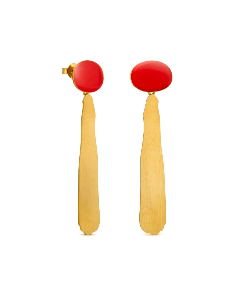Long Golden Earrings Miró Jewelry