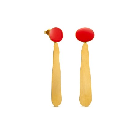 Boucles D'oreilles Dorées Longues Miró Jewelry