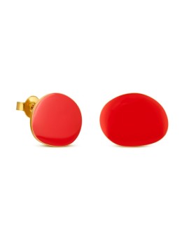 Pendientes Dorados Miró Jewelry Rojos