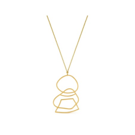 Golden Necklace Miró Jewelry Femme