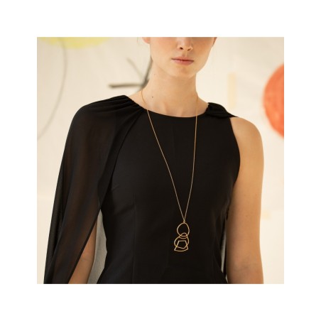 Golden Necklace Miró Jewelry Femme