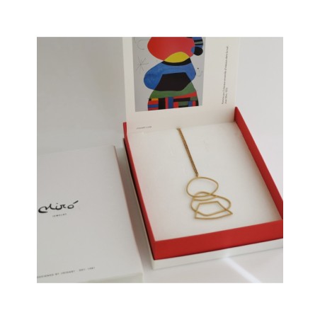 Golden Necklace Miró Jewelry Femme