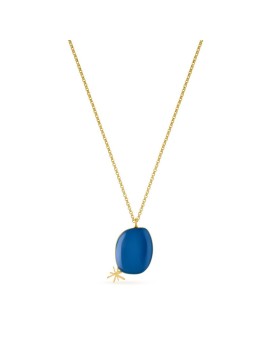 Golden necklace Miró Jewelry Blue