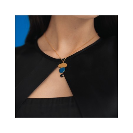 Golden necklace Miró Jewelry Triple