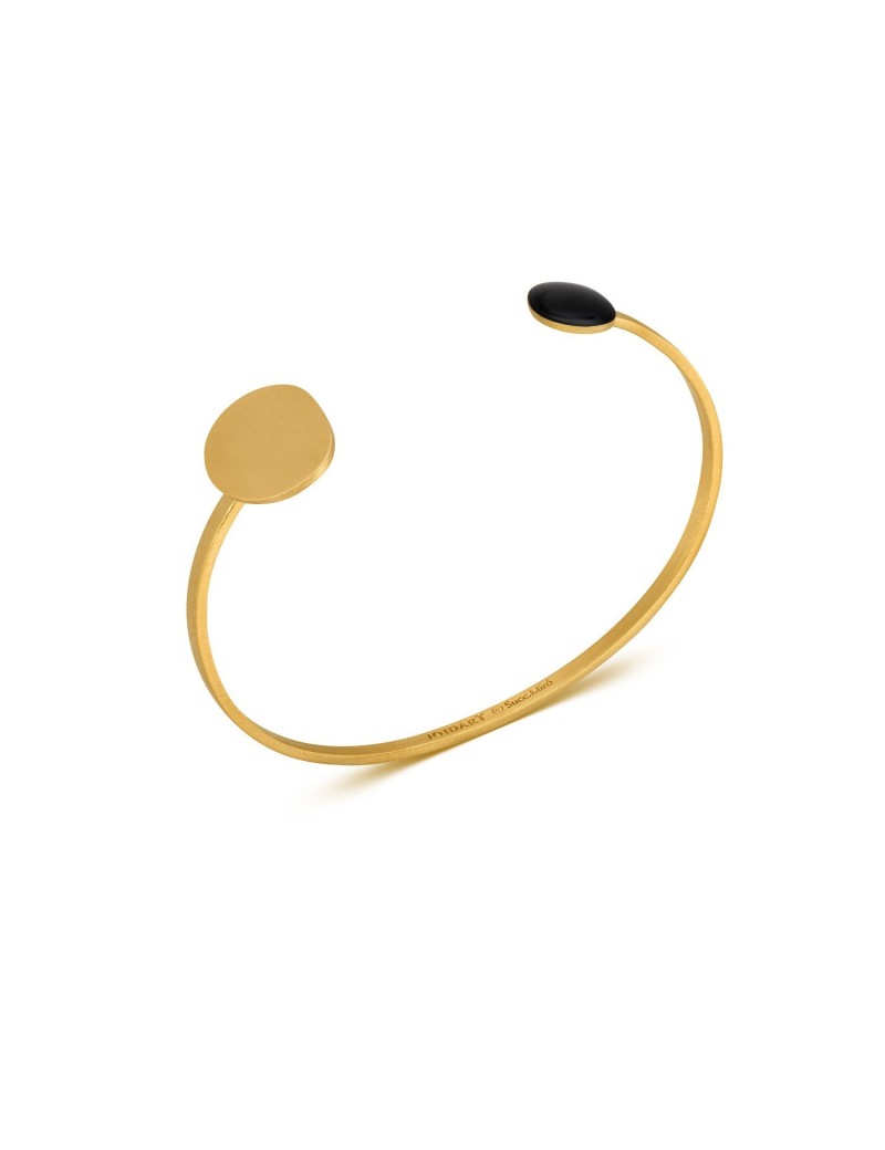 Pulsera Dorada y Negra Miró Jewelry
