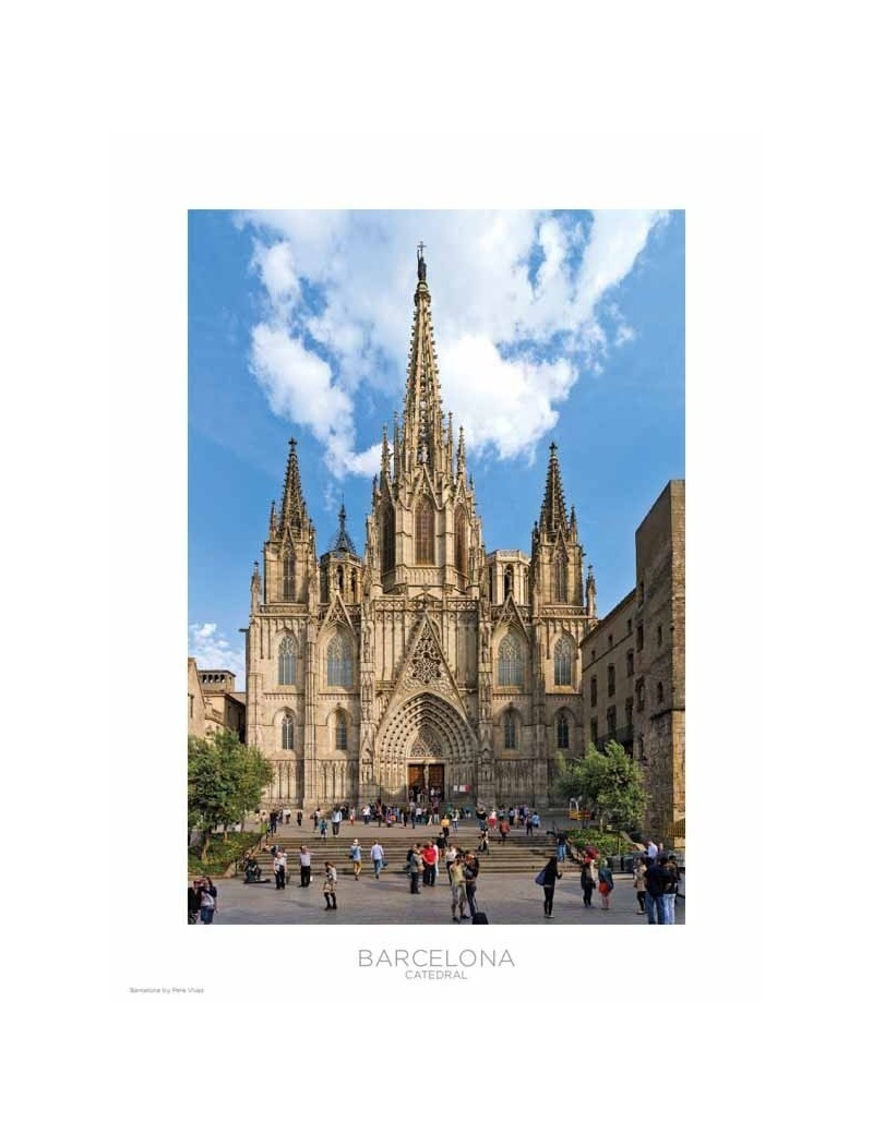 Print Barcelona Cathedral