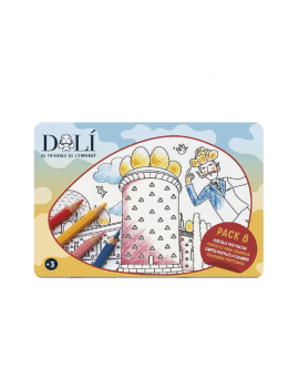 Pack 8 cartes postales Dalí à colorier
