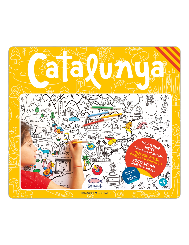 Carte Catalogne à colorier