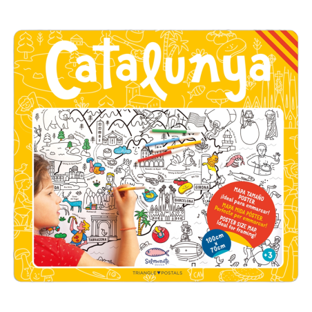 Carte Catalogne à colorier