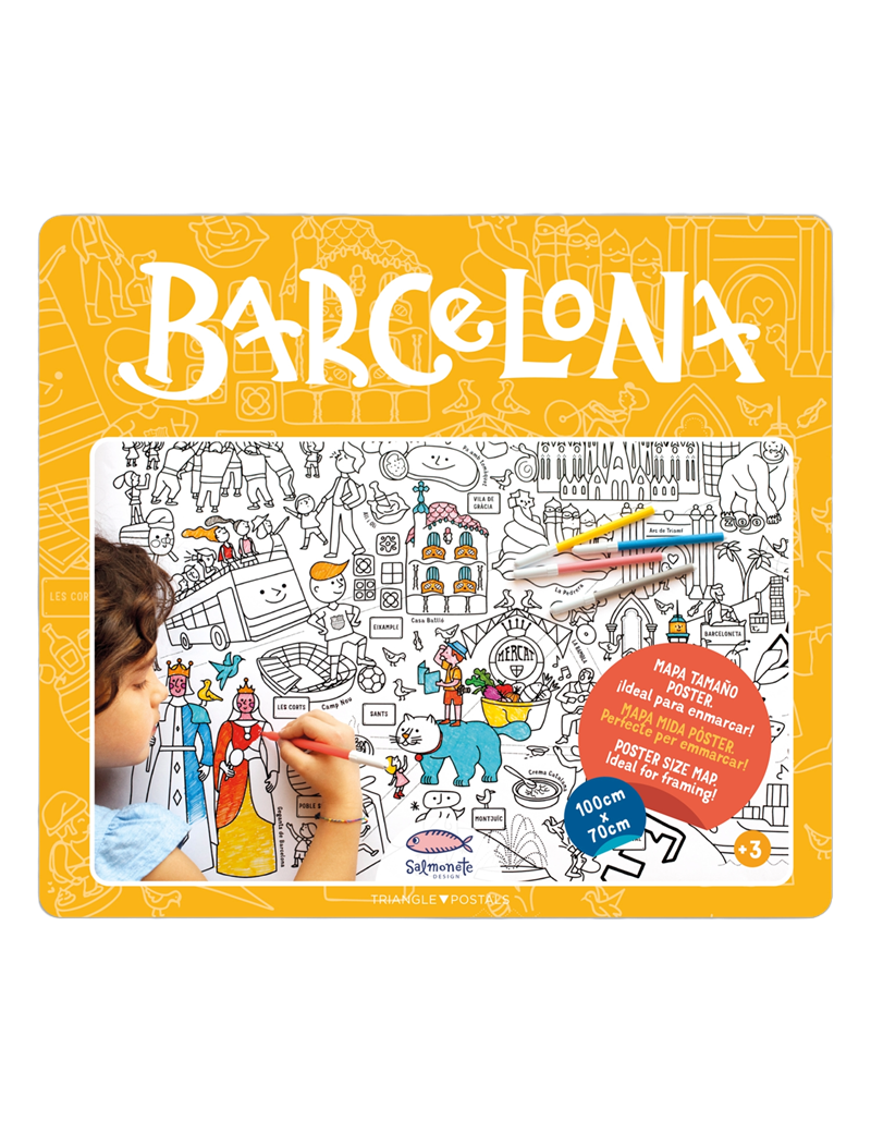 Mapa de Barcelona para colorear