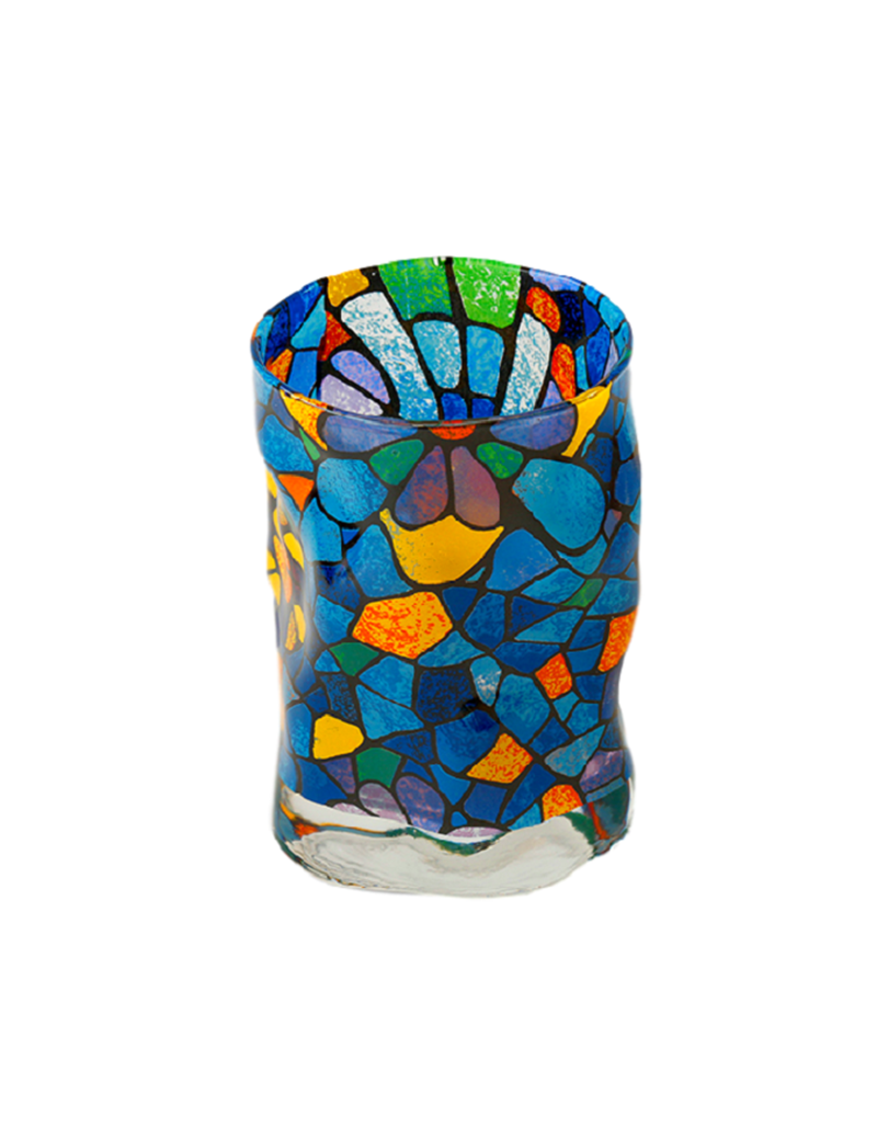 Vaso de vidrio Triana Vitral