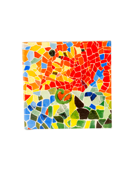 Posavasos cerámica Barcelona Gaudí Aurora