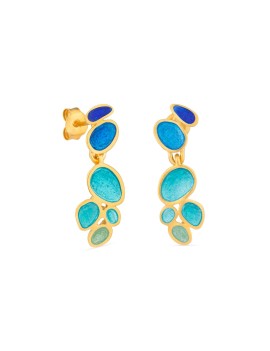 Gaudi Barcelona Fruits Long golden earrings
